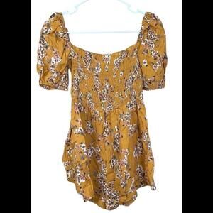 Flynn Skye Justine Romper Size Small‎ Floral Rayon Summer Beach Vacation Boho